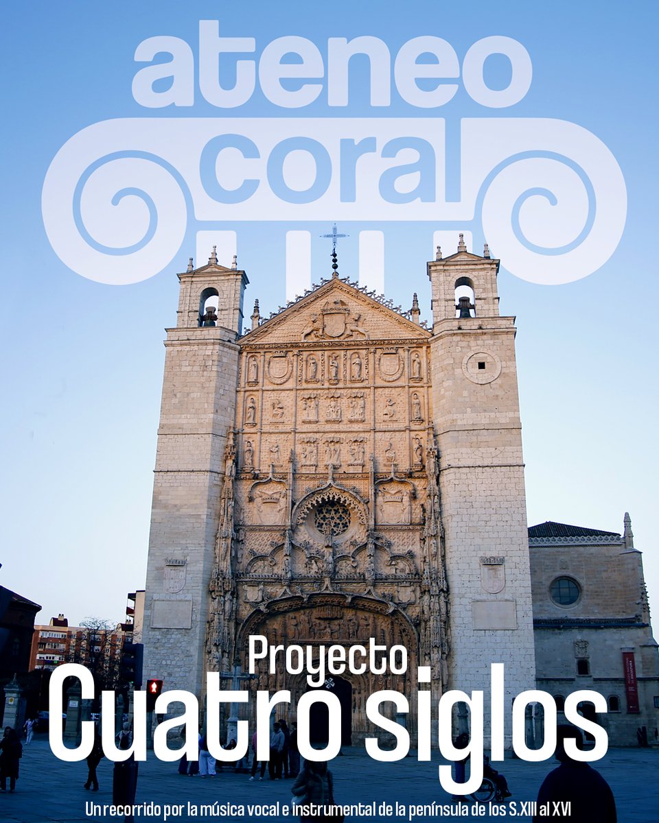 Nos hemos puesto en marcha otra vez.

En esta ocasión, preparamos un programa titulado "Cuatro Siglos", que será un recorrido histórico por la música vocal e instrumental de la península Ibérica, desde el siglo XIII al XVI.

Seguiremos informando en tiempo y lugar