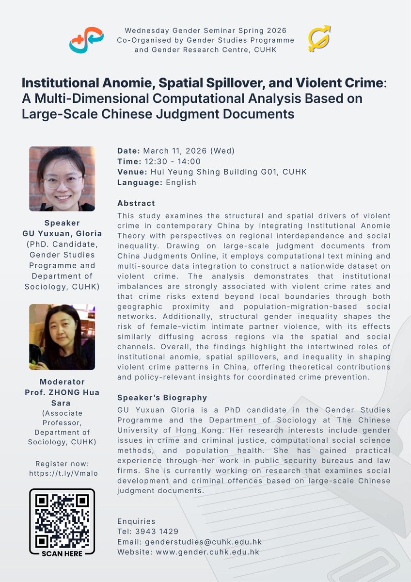 GenderStudies CUHK tweet media