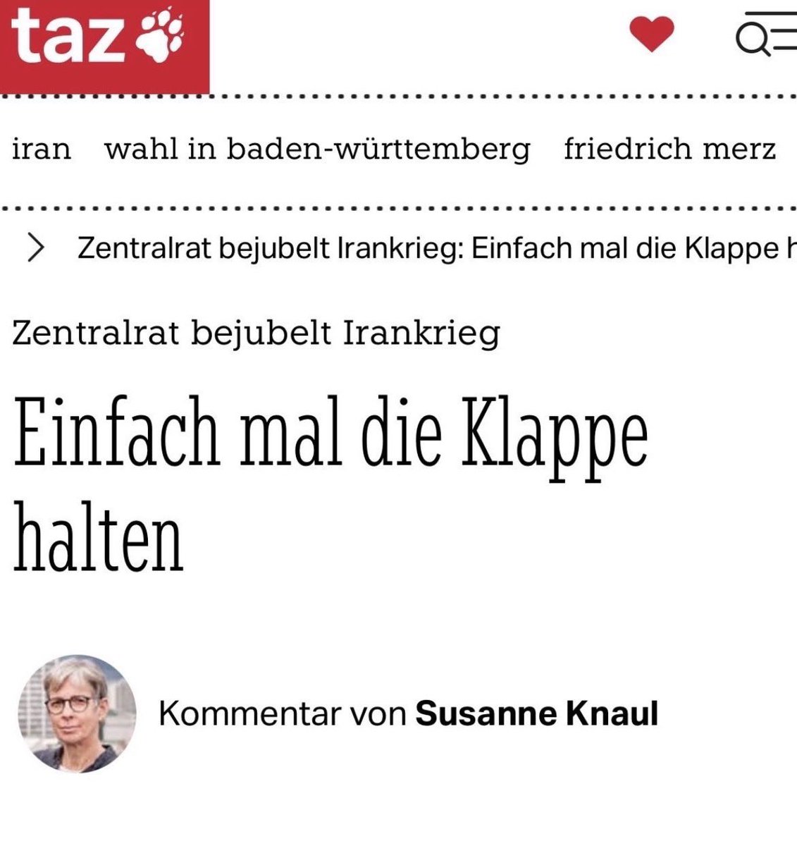 Die taz hat ein Antisemitismusproblem
Erst vor wenigen Tagen „spekulierte“ die taz „qualitäts-journalistisch“ darüber, ob ich als Hessischer Antisemitismusbeauftragter schon morgens beim Zähneputzen die Kippa trage und was unsere Bundestagspräsidentin zu Israel meint und dort