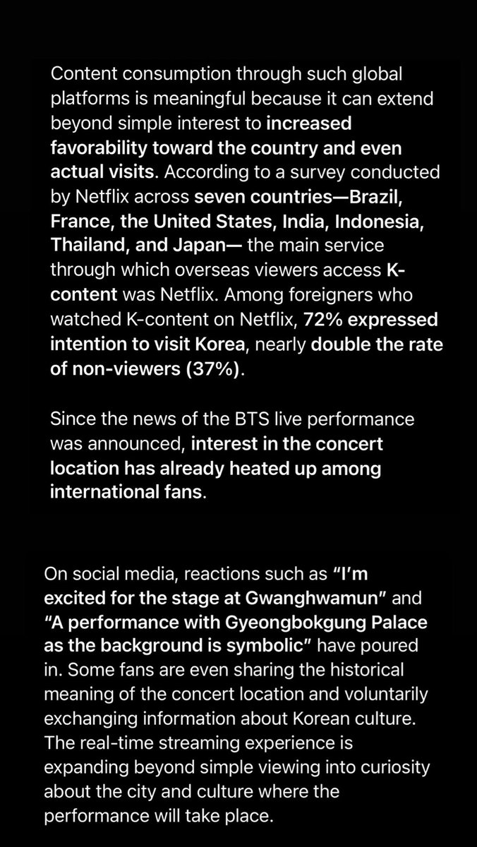 🚨🚨An industry official said,“This BTS live broadcast will serve as an opportunity to imprint both the current state of K-culture and the appeal of Korea on viewers in more than 190 countries. As the global audience’s attention focuses on Gwanghwamun, the economic and cultural
