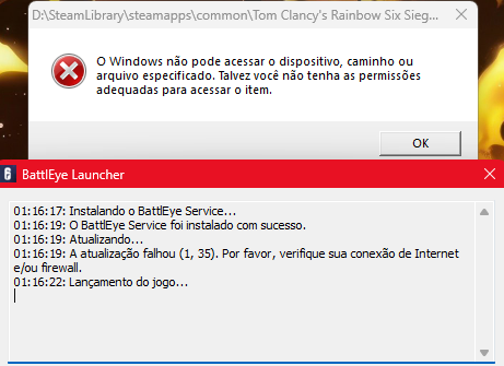 Sadd_74's tweet photo. Essa é pra qm tá com o jogo todo cagado depois da att

Primeiro apaga a pasta do batteye que fica no teus arquivos(x86)/common files/battleye
Essa é diferente da que fica dentro do teu jogo msm

Verifica o jogo que ele vai criar de novo

Vem seguindo
#r6fix
#RainbowSixSiege https://t.co/Y08ONUrAyN