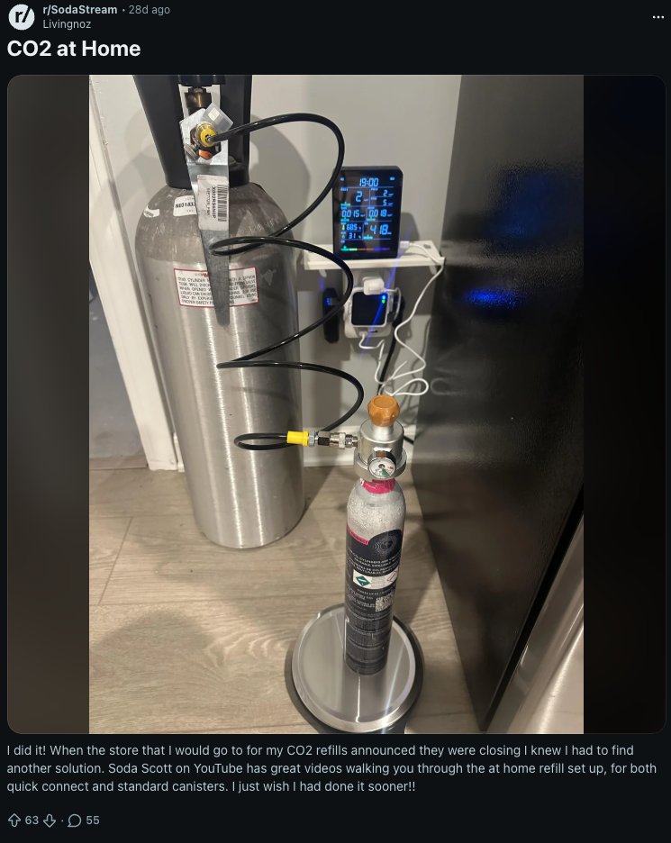 peatilian's tweet photo. The r/SodaStream subreddit is filled with bright adventurous young minds https://t.co/CYmXQn4IVE