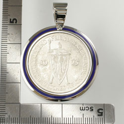 ドイツ 3ライヒスマルク銀貨 コインペンダント ラインラントの騎士