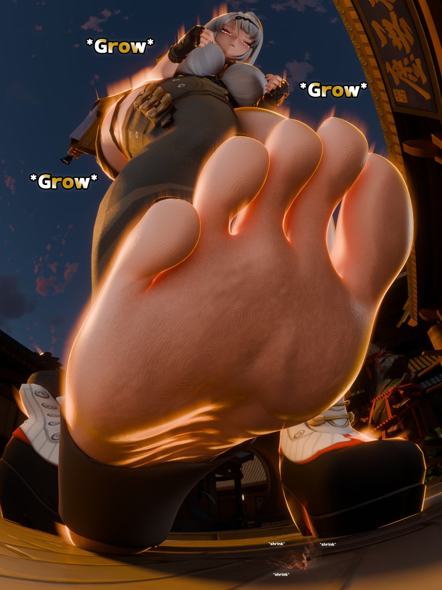 ✨| Yi Xuan Grows while the little guy Shrinks,
It's a Forbidden Yunkui Summit Technique which siphons a person's size 🤫

#sizetwitter #サイズフェチ #巨大娘