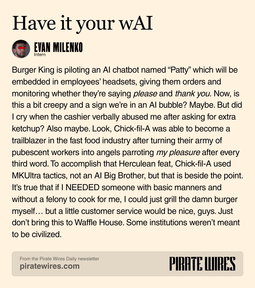 phoneguytcs's tweet photo. This take from the @PirateWires Daily 👇

 https://t.co/KhBEJNVCHJ