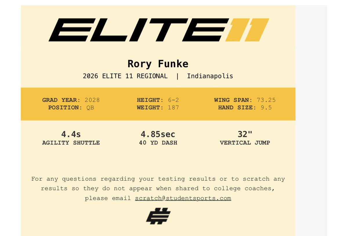 Rory Funke ‘28 QB tweet media