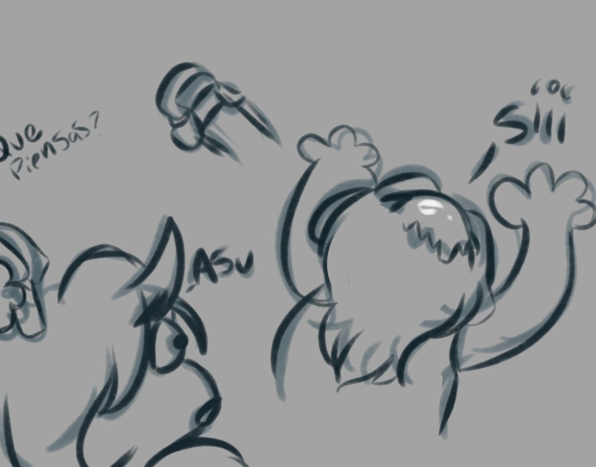 Garabatos chisyosos de los personajes de una amika (me dijo que la monita usa el gorro pq se está quedando calva) #doodles