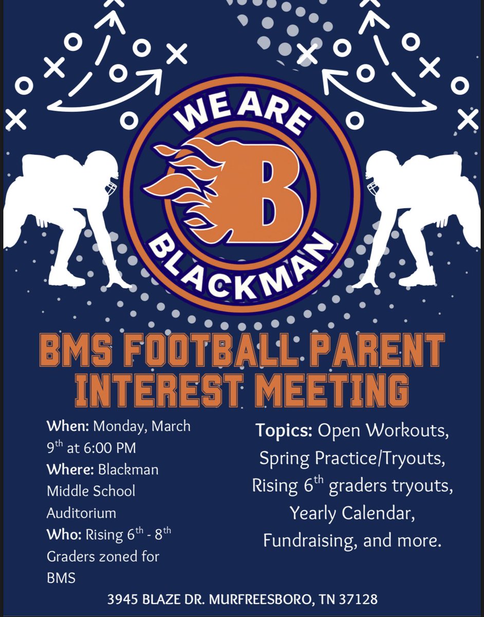 Blackman Middle Football tweet media