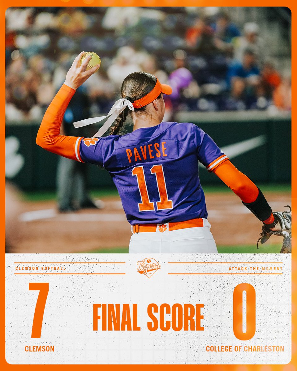 TIGERS WIN! TIGERS WIN!!
Clemson seals the midweek matchup against College of Charleston 😤