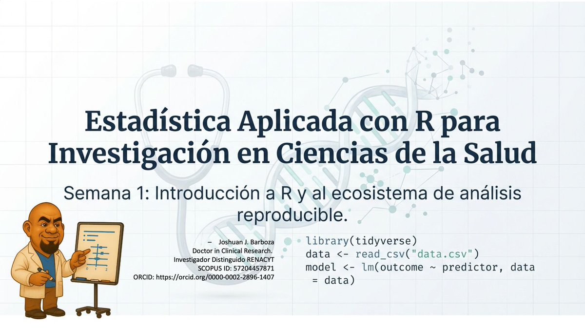 Buenas noches, 
Los espero hoy a las 22:00 por Youtube, con el tema de la semana 1 del curso de estadística aplicada con R. 

El link del Drive se los enviaré al inicio de la clase mediante el canal. 

Link de clase: youtube.com/live/m99pKo4fG…