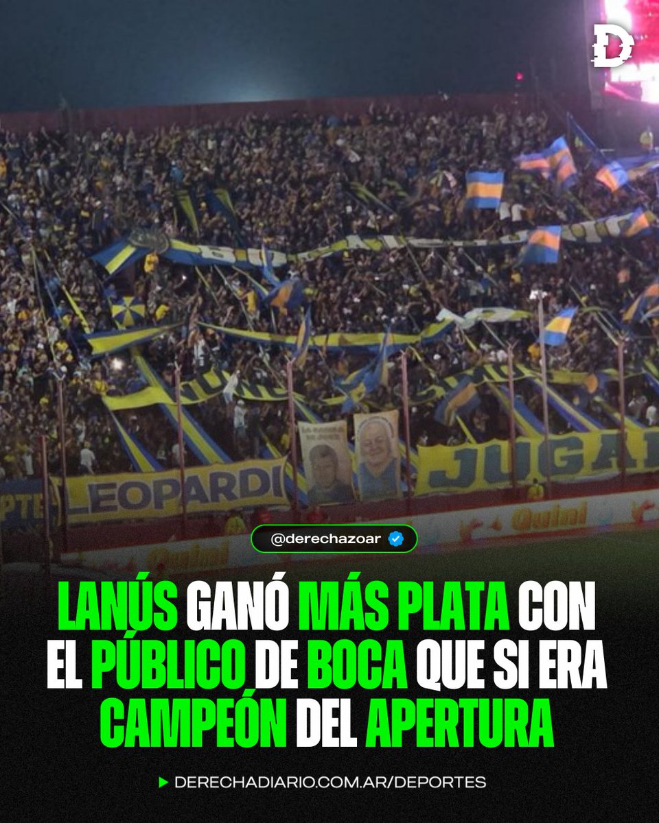 🇦🇷🚨 EL FÚTBOL ARGENTINO EN DECLIVE: Lanús ganó mas plata recibiendo a los hinchas de Boca que si salía campeón del Apertura.