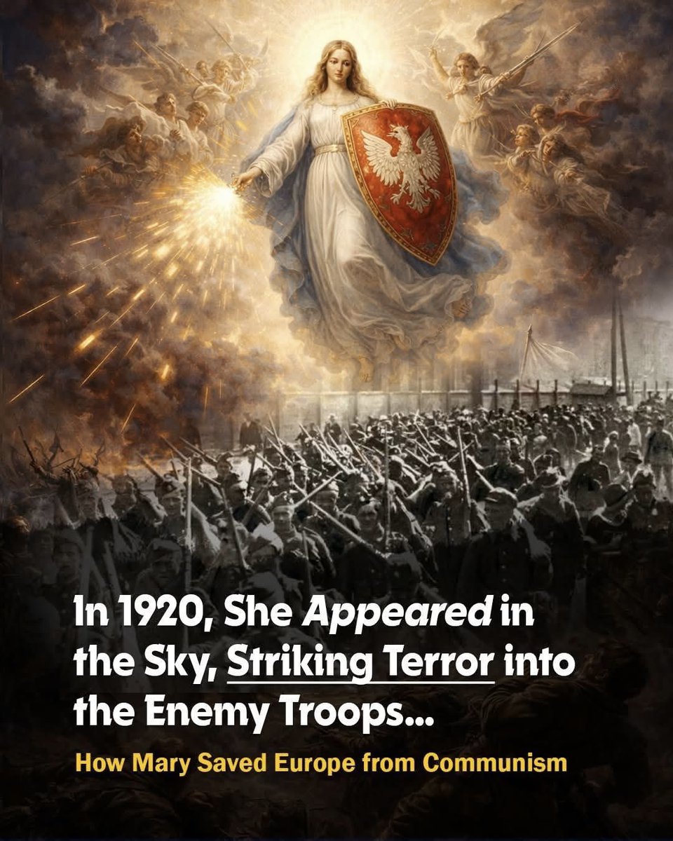 On August 15, 1920 (Feast of the Assumption) the Polish people witnessed one of the most astonishing miracles in modern history: the Miracle on the Vistula during the Battle of Warsaw!🇻🇦

Outnumbered and facing a massive Bolshevik invasion that aimed to sweep communism across