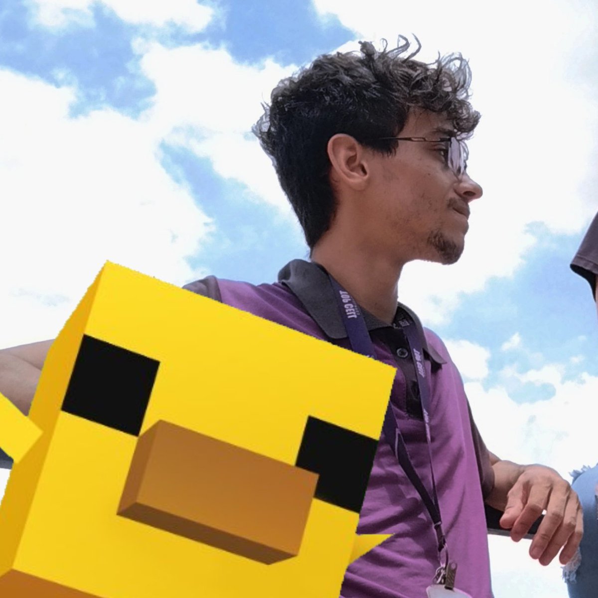 minha foto não escapou do pinto do Minecraft