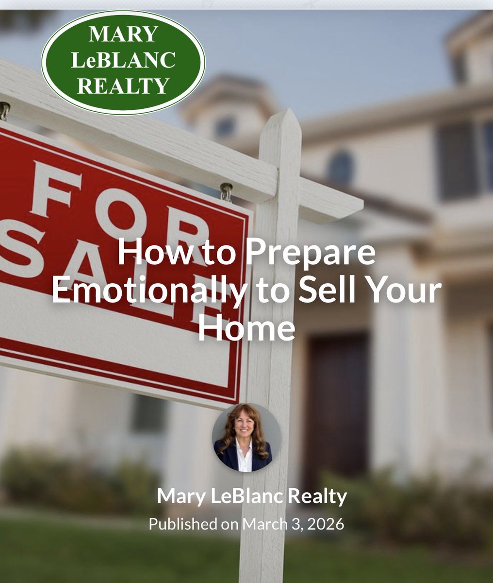 Click on the link below . How to prepare emotionally to sell your home . maryleblancrealty.com/real-estate-bl…