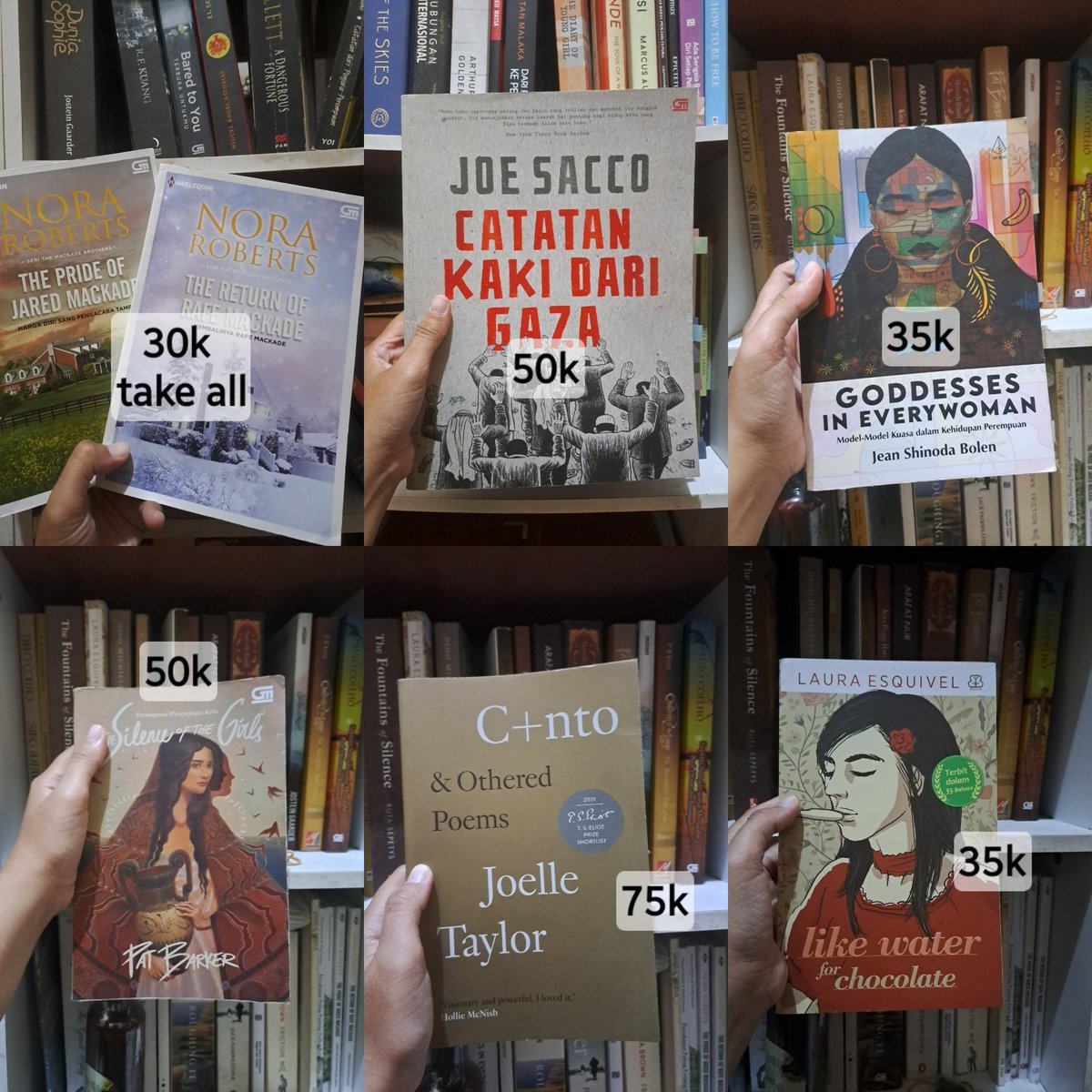Fukuisauruuuz's tweet image. Hii aku mau wts preloved dari koleksi buku pribadi akuu nii 😋
Boleh bantu RT / like yaah makasii! 🫶

📍dom gresik 
📦 bisa co lewat oren/ijo/manual
⚠️ belum termasuk biaya admin

#wts #wtb #buku #preloved #zonajajan