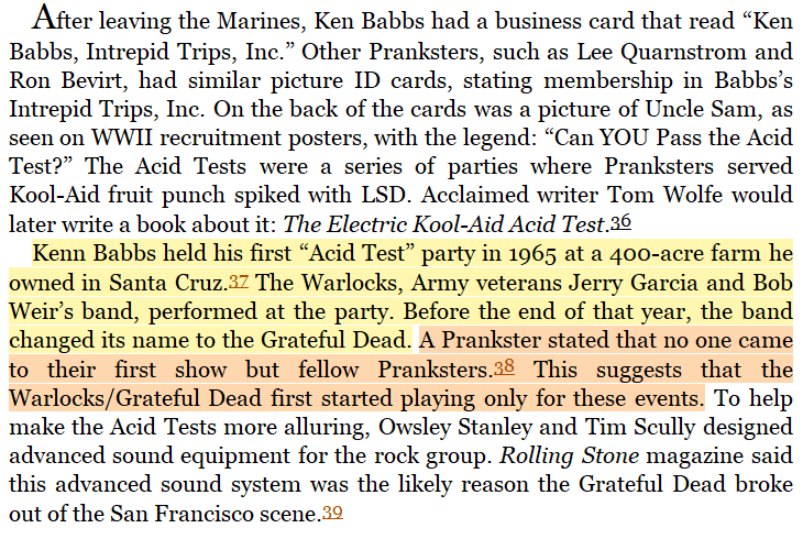 toxictiramisu's tweet photo. Merry Pranksters' Acid Test parties w/ the Grateful Dead were mass LSD dosing events, serving spiked Kool-Aid to hundreds. John Gittinger, senior MKULTRA scientist, testified that he &amp; two CIA Chemical Division colleagues attended these parties, confirming direct CIA involvement. https://t.co/YGnUAT58hn