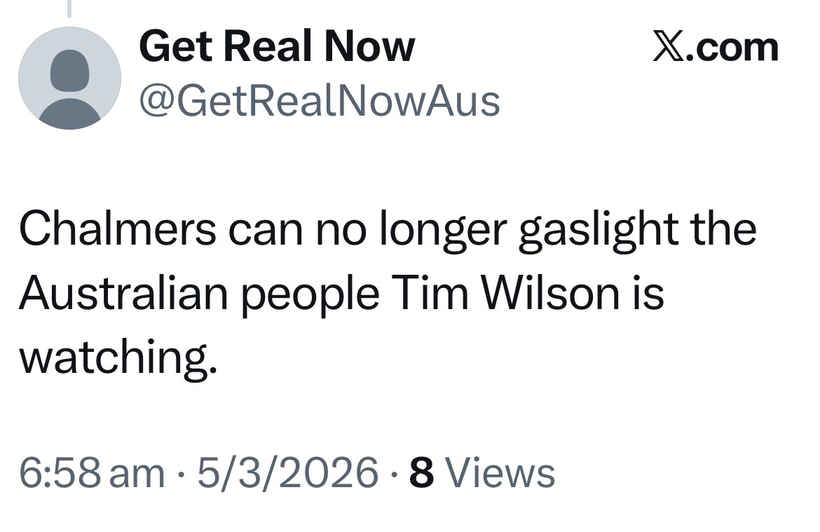 Is Tim Wilson employing foreign bots?? This ‘Get Real’ lives in USA. FFS !!