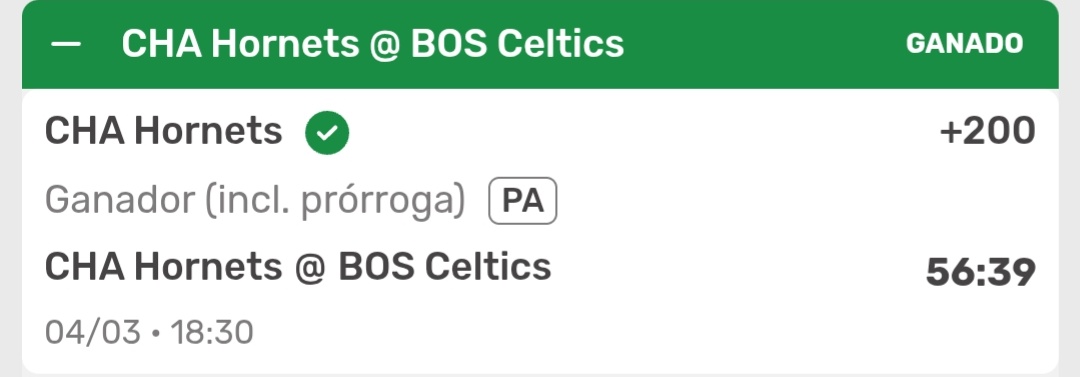 ApNostra's tweet photo. BOOOOOOOOOOOOOOOOOOMMMMM 🔥🔥🔥🔥🔥🔥🔥🔥🔥🔥🔥 

Cae la primera victoria del mes en el Premium!

De aquí a sumar y para adelante!

Además con Pago Anticipado.

🔹 Hornets ML ✅ 
🔹 Momio +200 🤑

#TeamUnderdogs 🐶 https://t.co/K2O7WXfypX