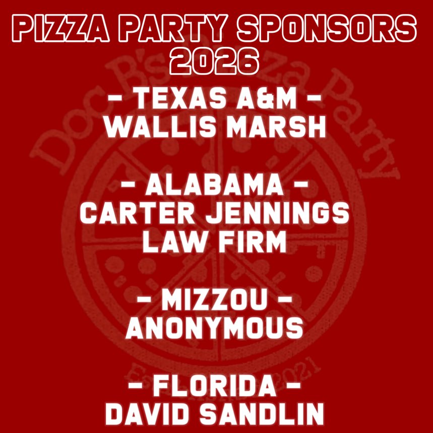 OKBE2023's tweet photo. All of our Pizza Parties for the year are now funded! 

Thank you @WallisMarsh, @carterj1982, and David Sandlin for making this happen! 

A massive thanks our anonymous donor! You guys have no idea what this means to us. We enjoy building the fanbase and Doc B’s Pizza Party has been our biggest campaign! You are keeping the vibe alive! #BoomerSooner #DocBsPizzaParty