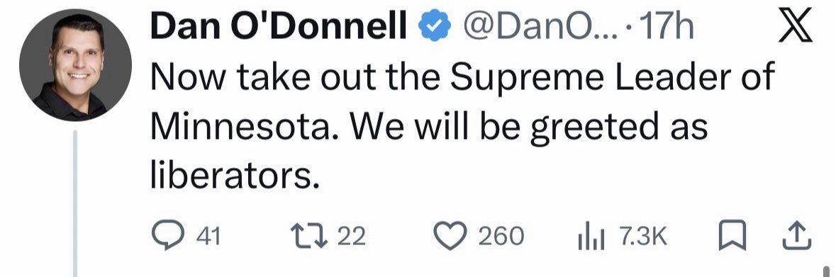 kid_riles's tweet photo. Yo America:

Conservative Milwaukee Wisconsin radio host Dan O’Donnell, recently called for the death of Minnesota Governor Tim Walz.

That, is illegal.

He is employed by @newstalk1130

Their parent company is @iHeartRadio

They have yet to condemn, or terminate him.🤬

Go… https://t.co/rE6sRsjXiW