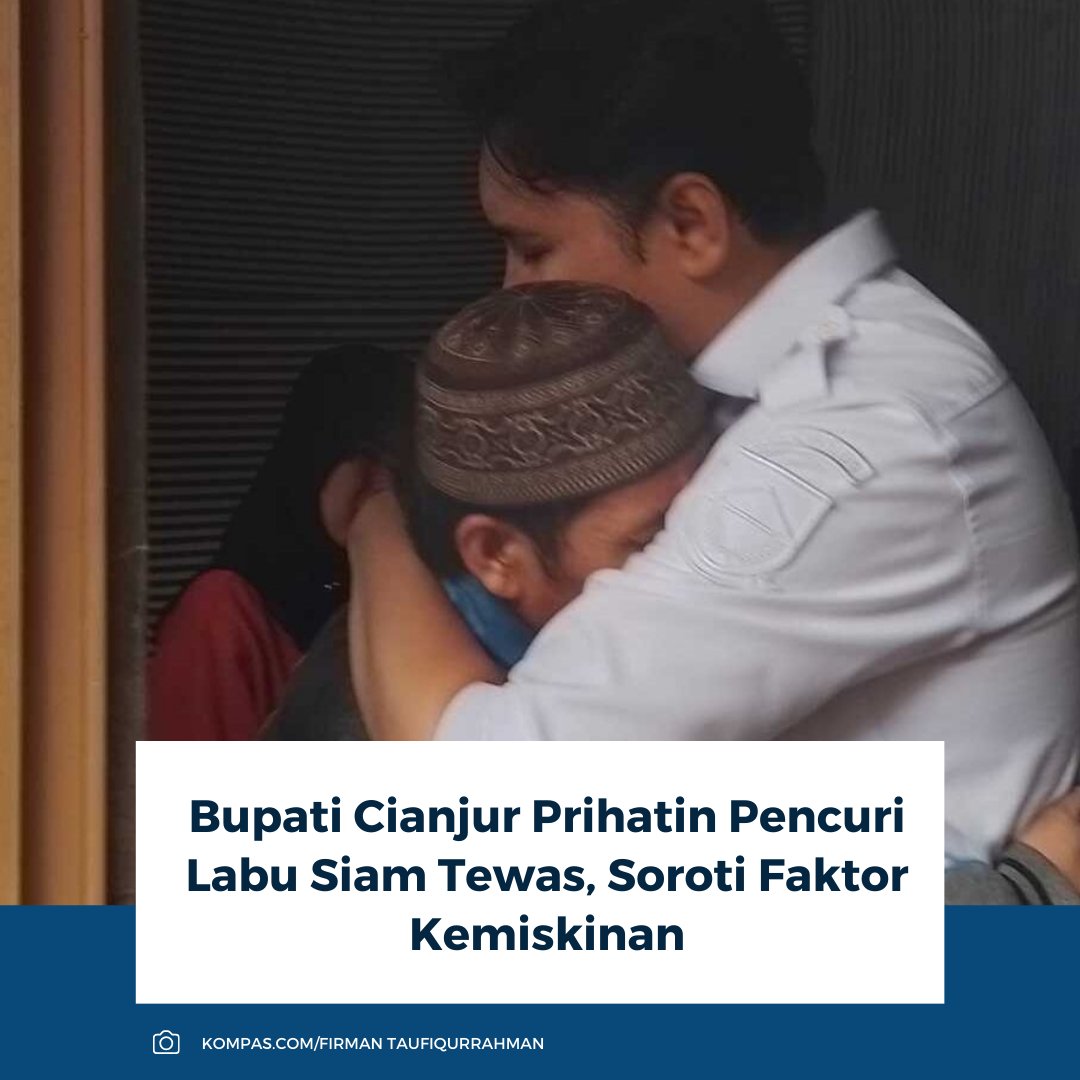 kompascom's tweet photo. Bupati Cianjur Mohammad Wahyu Ferdian prihatin atas tewasnya terduga pencuri labu siam yang disebut penerima bansos. Ia menilai kemiskinan menjadi faktor dan berjanji memperketat pendataan agar bantuan tepat sasaran.
Baca selengkapnya: https://t.co/elPVTK0D8q
~RK #labusiam #cianjur #bansos