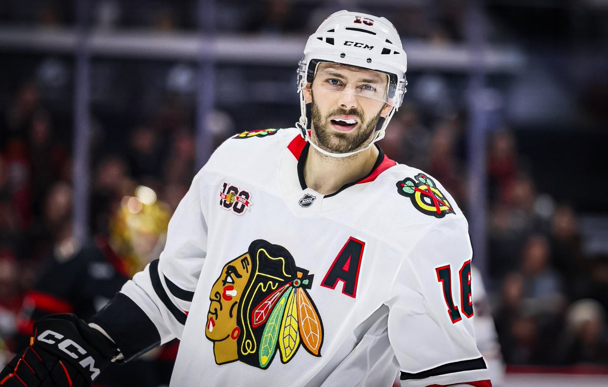 TRADE:  

EDM receives:
• Jason Dickinson (50% retained) 
• Colton Dach

CHI receives: 
• Andrew Mangiapane 
• 2027 1st Round Pick  (top 12 protected)

(per <a href="/frank_seravalli/">Frank Seravalli</a>)