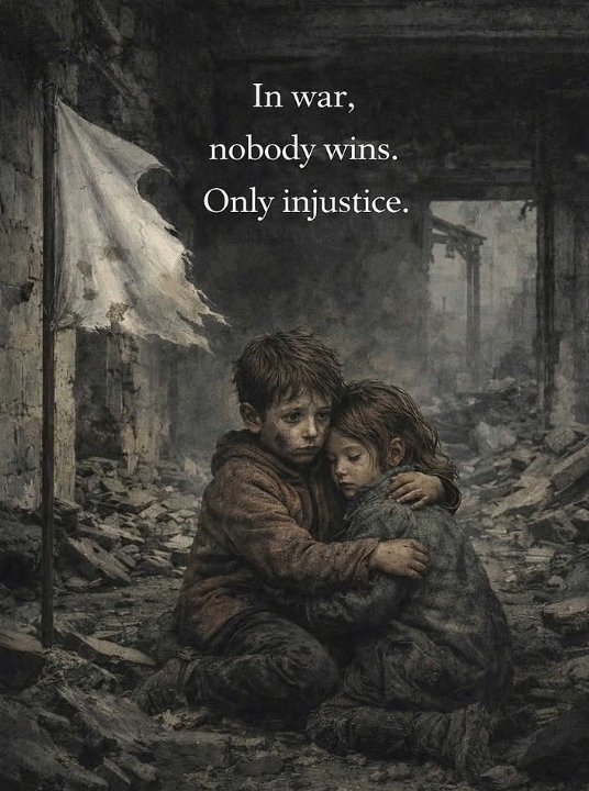 Sandeep49899668's tweet image. Let us never forget
that before flags,
before borders,
we are human.
And we have far more in common
than we were ever led to believe.
Let us be the generation
that chooses compassion
over division,
and healing
over destruction.
#NoToWorldWar #WeAreAllHuman #CompassionOverHate