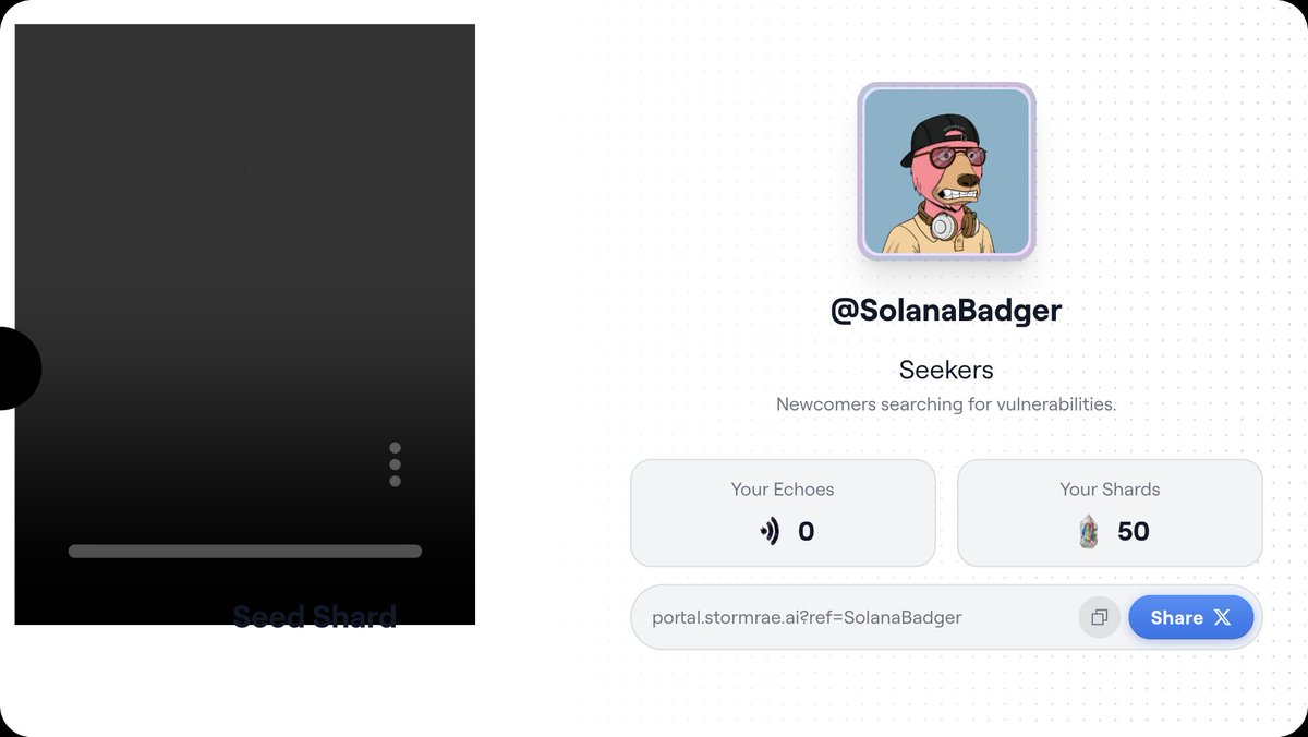 SolanaBadger's tweet photo. Storm is coming 🌀

@Stormrae_AI is transforming complex AI tasks into engaging consumer experiences.

Just claimed my artefact and started accumulating shards.

Claim yours 👉 https://t.co/rDuKs8dVNK https://t.co/d4XdcxAE7E