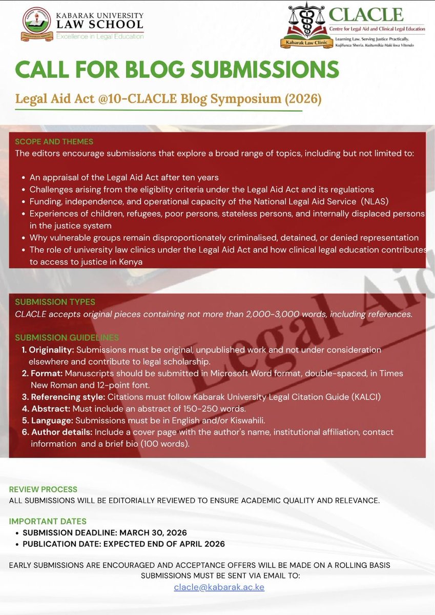 Centre for Legal Aid and Clinical Legal Education tweet media