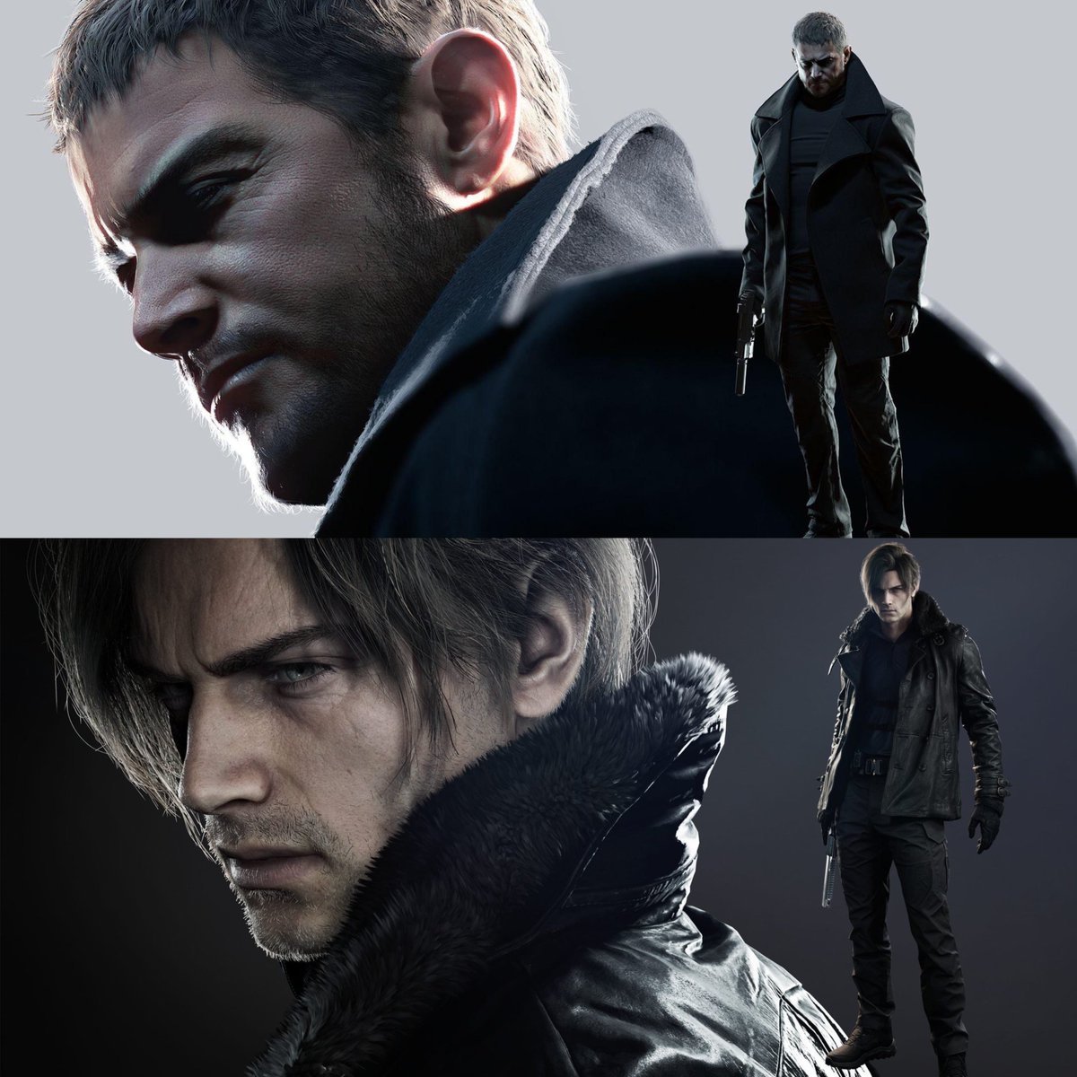 ShitpostRock's tweet photo. Whether people like it or not, these two are the faces of the Resident Evil franchise https://t.co/0mxbS6eoNv
