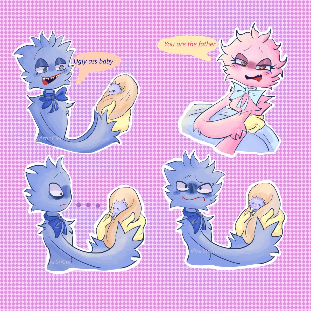 Awww, a Huggy al parecer le gusta ser papá 🥺💖

Baja el dedo Violet 🤗🗿
#huggywuggyxkissymissy #PoppyPlaytime #huggyxkissy #huggywuggy #kissymissy #fanchild