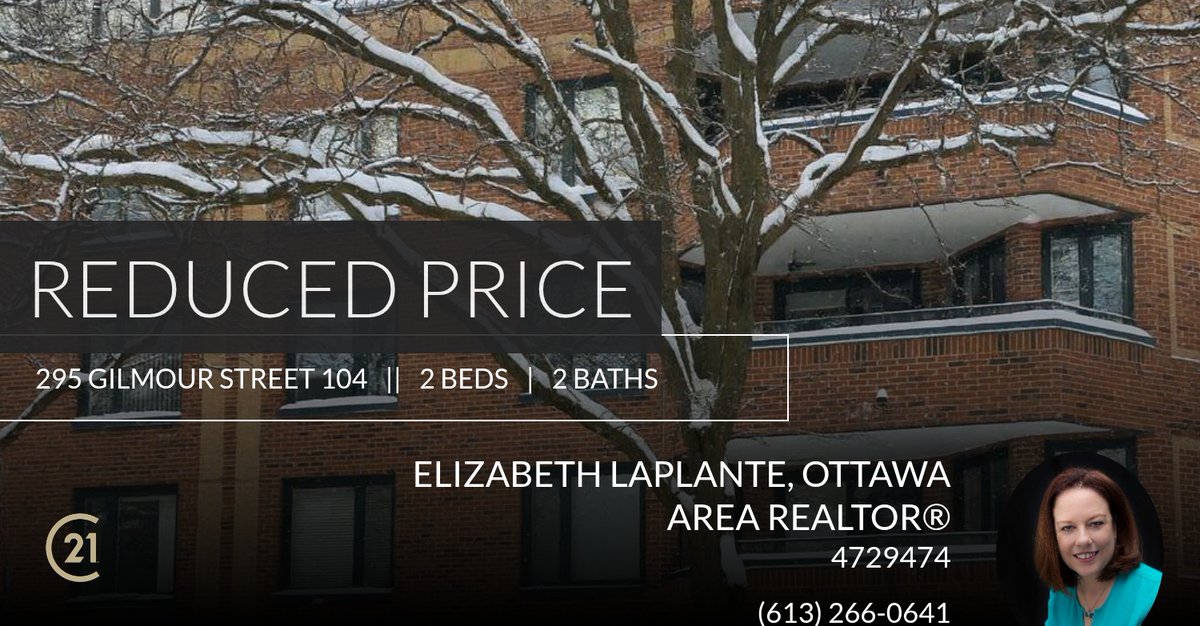 Ottawarealty's tweet photo. 📍 Reduced Price 📍 This recently reduced home at 295 Gilmour Street 104 in Ottawa Centre won't last long, so, don't wait to set up a showing! Reach out here or at (613) 266-0641 for more information!

Elizabeth Lapla... https://t.co/dptHBaCpil https://t.co/L7Q4OOMLss