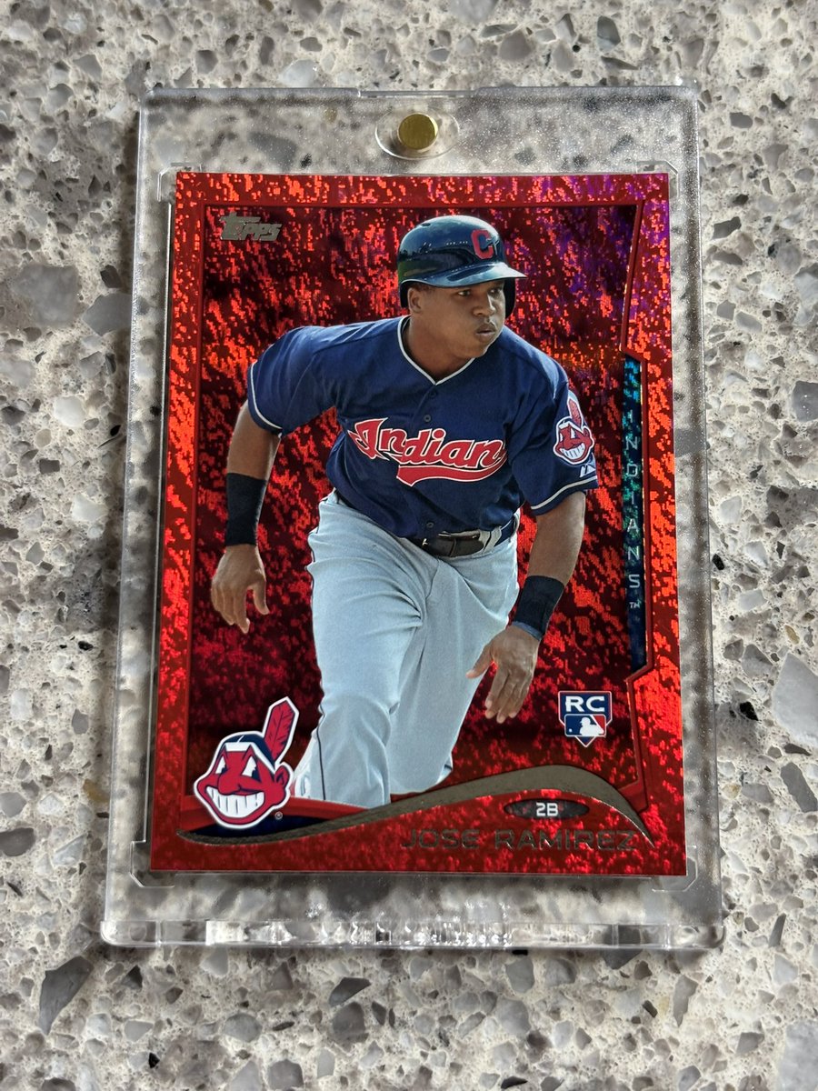 2014 Topps Red Hot Sparkle Jose Ramirez RC 😍🤩 Super nice card appears ...