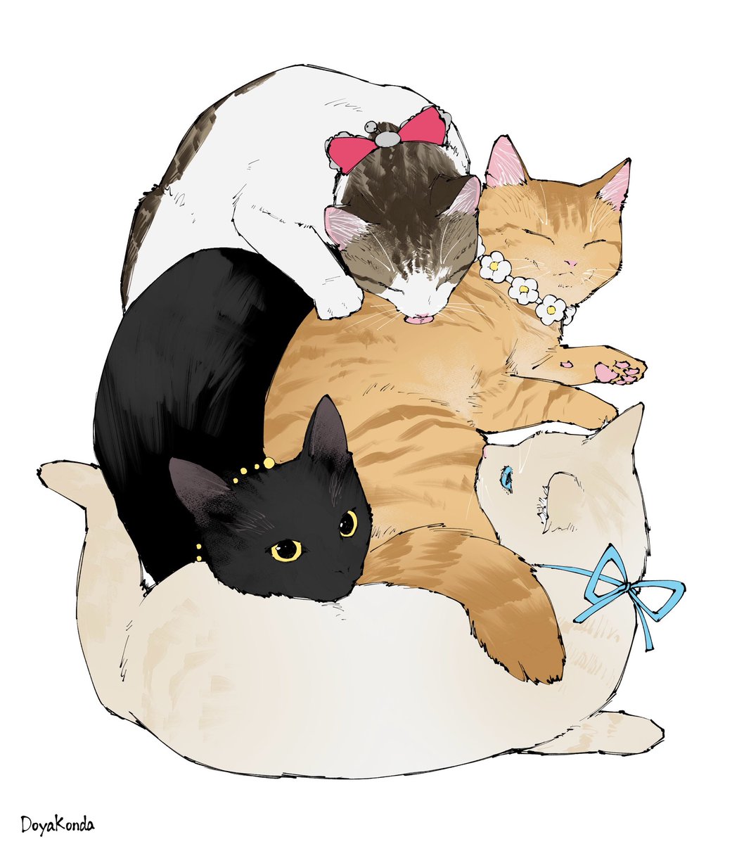最近描いてる猫ちゃん達です。 これからもたくさん描くので、見て