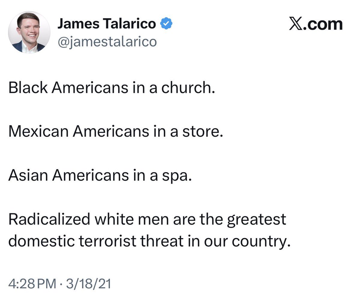 James Talarico hates White people