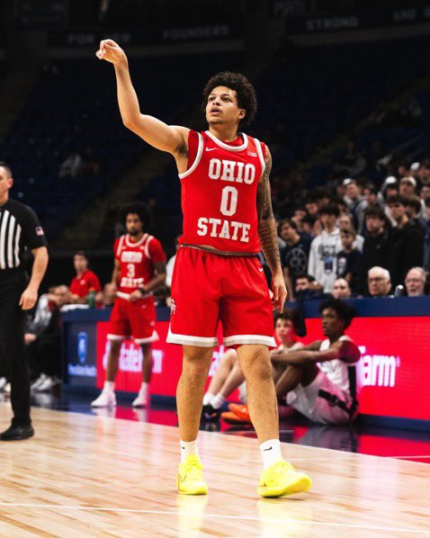 John Mobley Jr. notches his 8th 20+ point game of the season, marking the 14th such performance in his young Buckeye career.