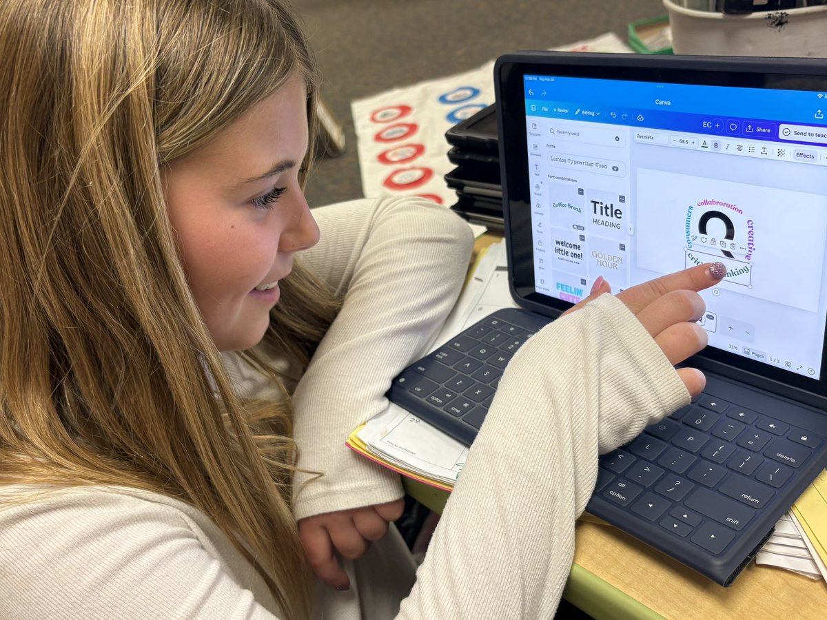 timmyGTI's tweet photo. 4th @WGESdragons Graphic Designers used @canva to collaborate &amp; create our first ever QUEST logo for their educational games. #MarketingDayPBL 📈📉 #TPSPTimmy #TPSP #theGrove #authentictechnologyuse #pblsuccess #realworldlearning https://t.co/5sxybr2bkh