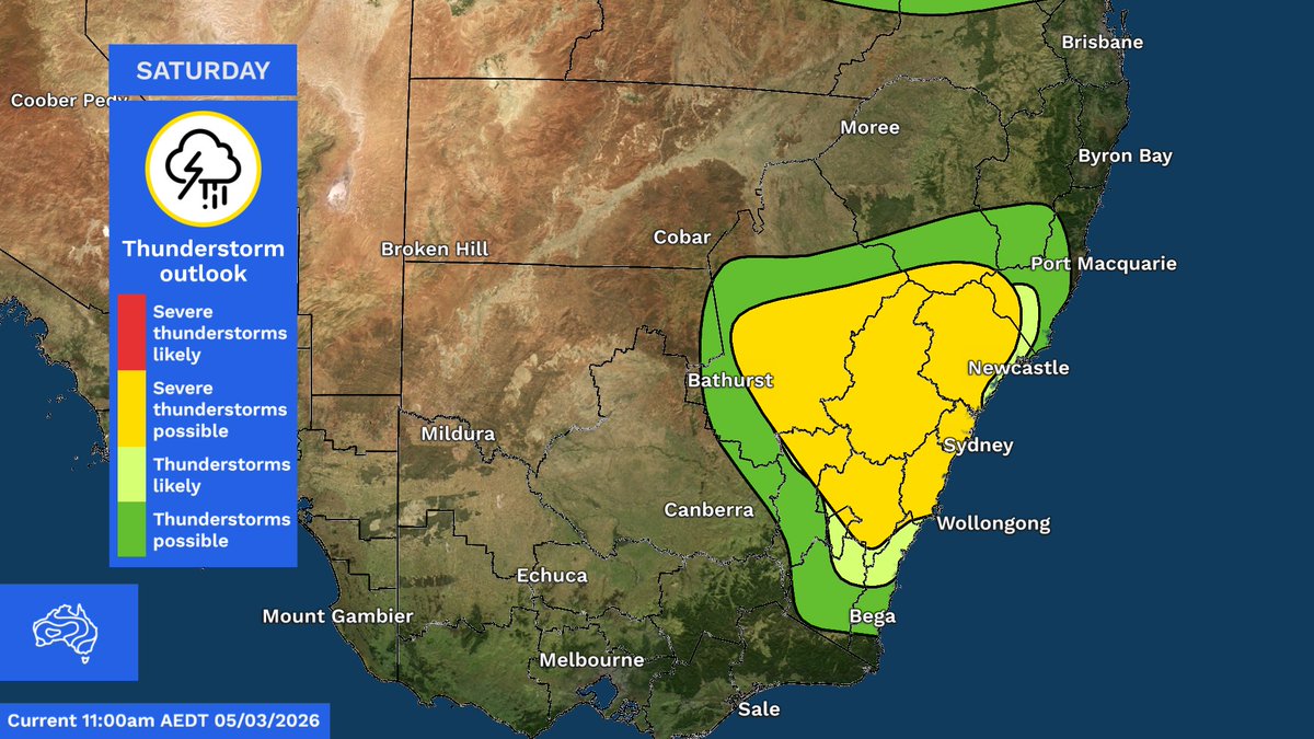 BOM_au's tweet image. #Showers &amp;amp; #thunderstorms impacted parts of #NSW yesterday &amp;amp; overnight, causing localised flash #flooding with falls of 50mm to 72mm in the 24 hours to 9am AEDT. Showers &amp;amp; storms possible across eastern NSW today, widespread across NSW on Fri &amp;amp; Sat. More: bom.gov.au