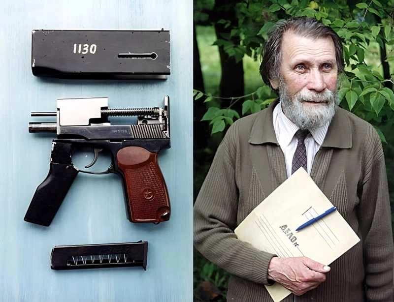 マカロフPMベースの1130型試作拳銃。 1998年、イジェフスク国立工科