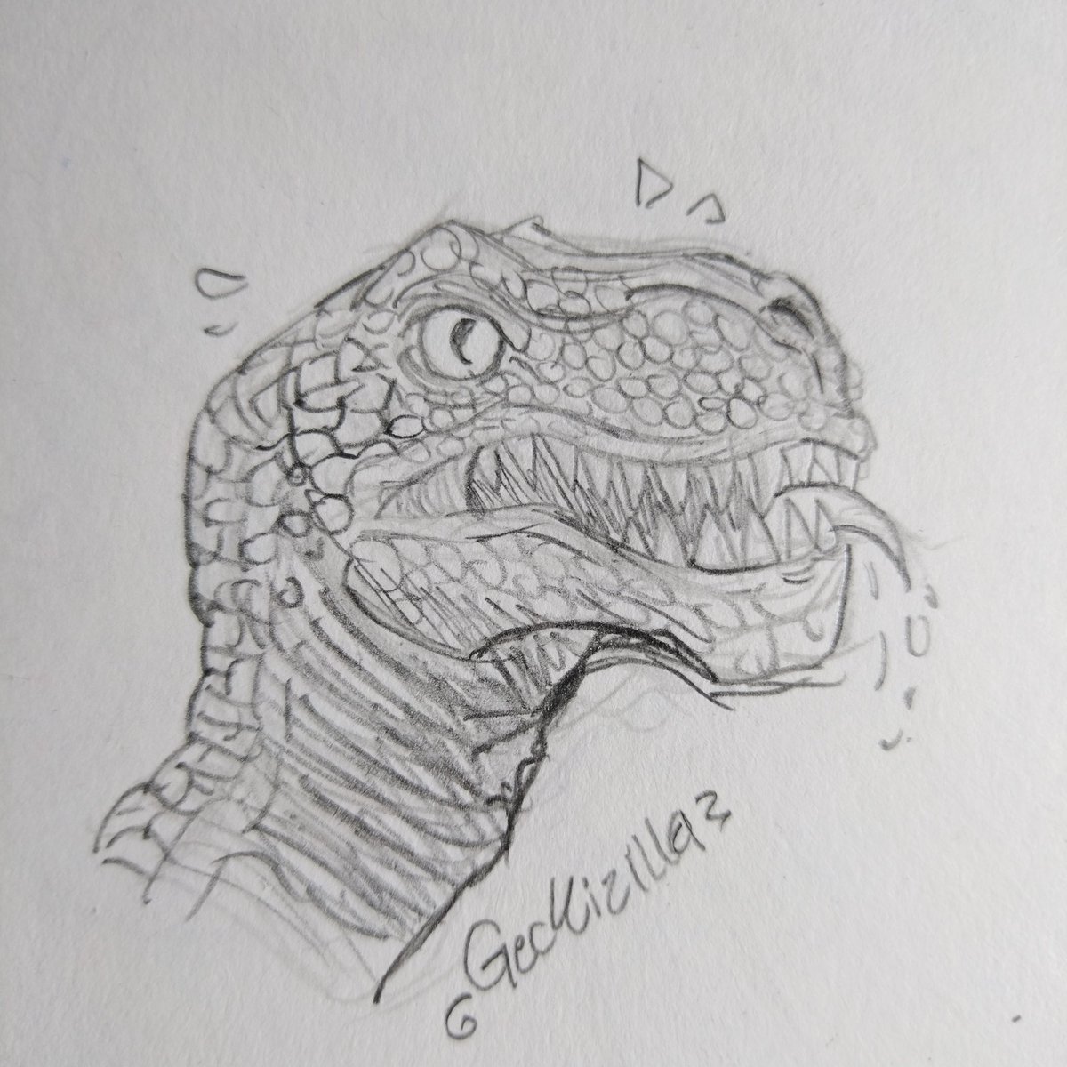 Sketches nocturnos 🦎✏️ acá bien escamosos #sketchbook