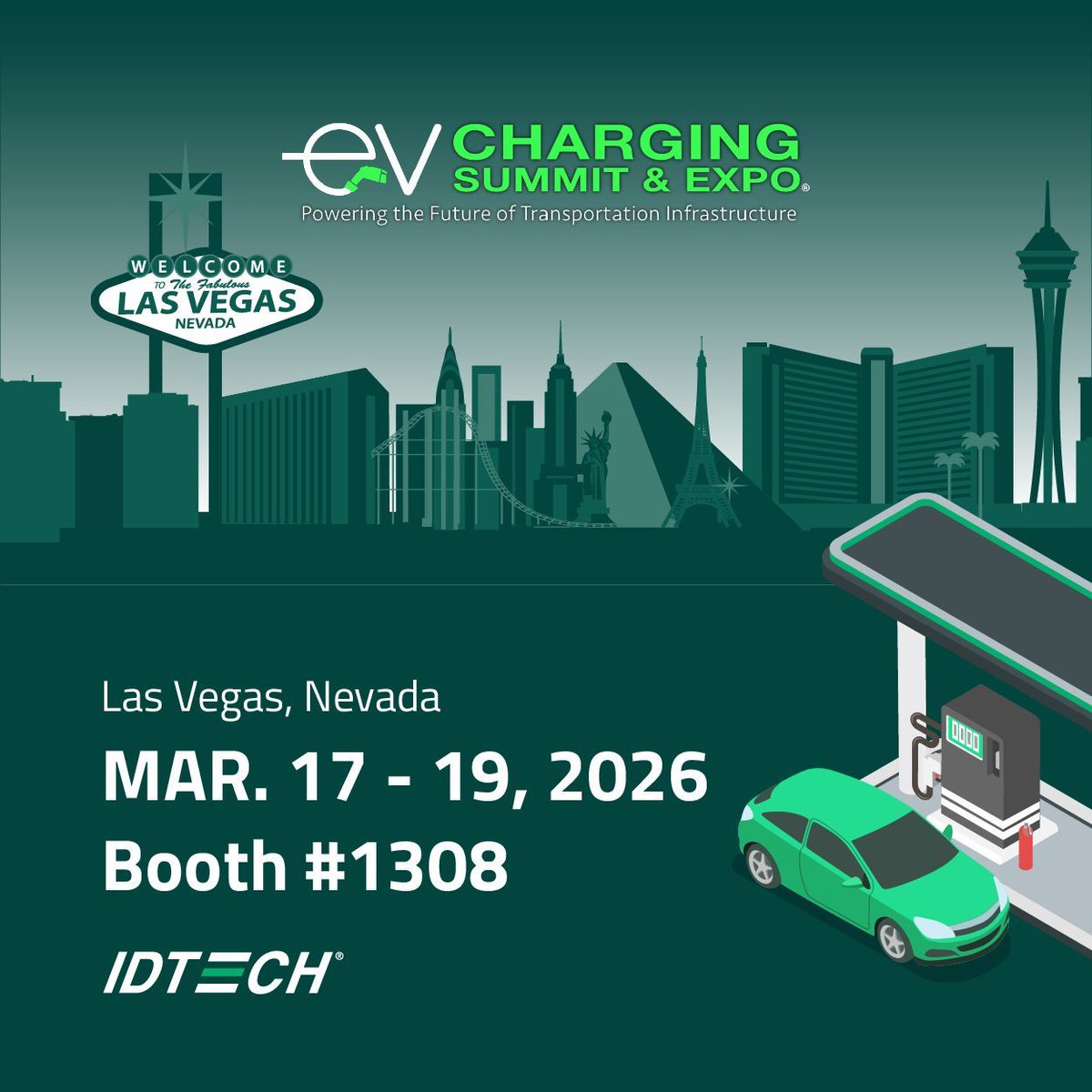 idtechproducts's tweet image. ID TECH is heading to the EV Charging Summit &amp;amp; Expo on March 17–18 at the Westgate Las Vegas Resort &amp;amp; Casino. Schedule a meeting today and stop by Booth 1308 to connect with us: buff.ly/9FB15bH

#IDTECH #WeAreIDT #EVCS2026 
@EVCSummit