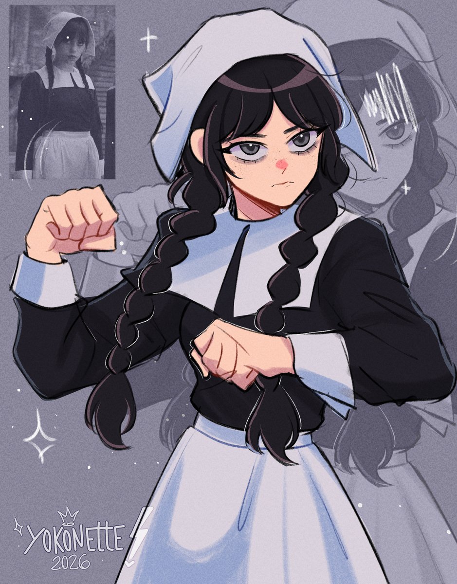 Weds Doodle 🖤
I really like this outfit🩷

#jennaortega #wednesdayaddams