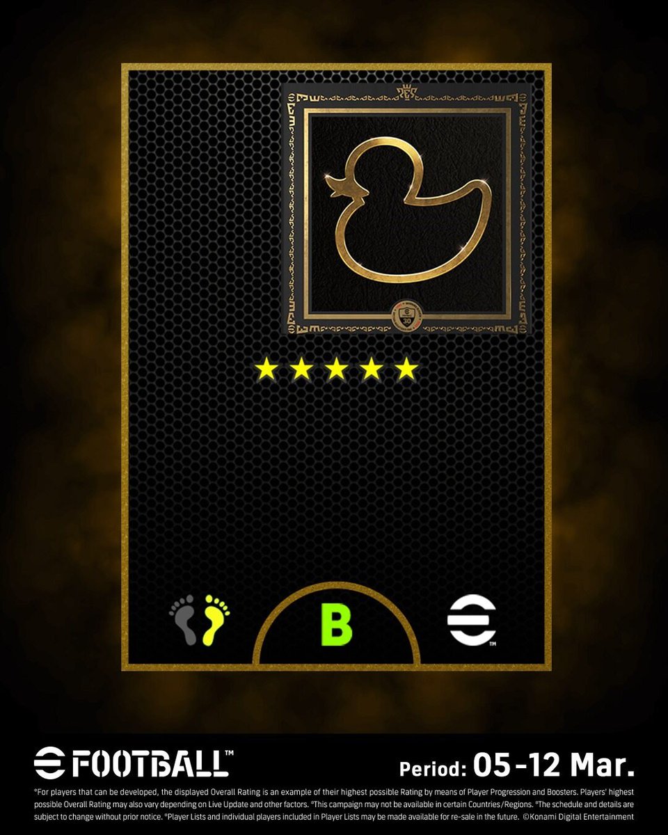 🚨A New Legend Joins eFootball™ !🚨

After today’s maintenance, a brand-new Legend joins eFootball™ with Special 30th Anniversary Card!

Stay tuned and get ready to welcome this legendary player to your squad!

#eFootball #eFootball30th