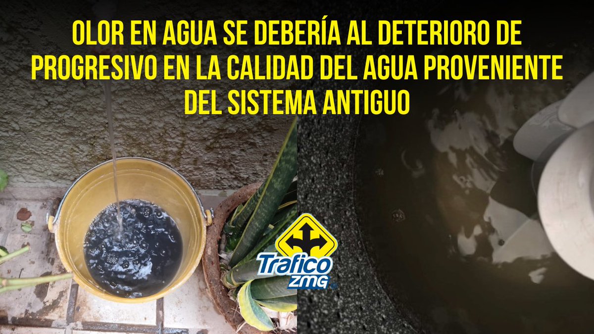 Trafico_ZMG's tweet photo. 🚰 El SIAPA informó que en zonas abastecidas por la Planta Potabilizadora de Miravalle se han registrado episodios de mal olor en el agua.
Aseguran que no representa riesgo para la salud y recomendaron dejar correr el agua unos segundos antes de usarla
https://t.co/8lCADkhF8C https://t.co/in9e65tHDT