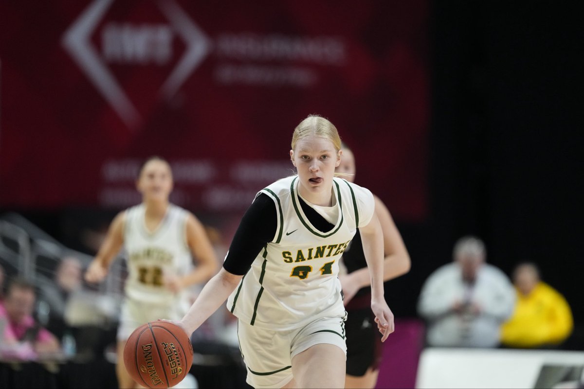 IGHSAU's tweet photo. 𝐒𝐀𝐈𝐍𝐓𝐄𝐒 𝐖𝐈𝐍 🏀💪

#3 St. Albert defeats #6 Exira-EHK 45 - 37 to advance to the Class 1A semifinal game on Friday, March 6 at 3:15pm. The Saintes will play Newell-Fonda. 

2026 State Basketball Tournament presented by @iowafarmbureau 

Final score brought to you by @Fareway_Stores 

#IGHSAU #IowaGirl #StateBasketball
