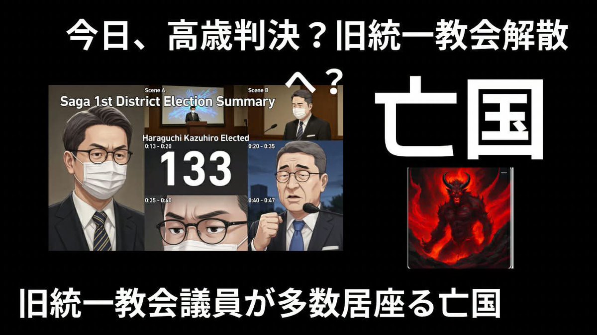 統一教会の解散命令が確定したけど、統一教会と政策協定を結んでいた多くの国会議員は一人も辞職していない。
youtube.com/live/1ncs5Flmk…
