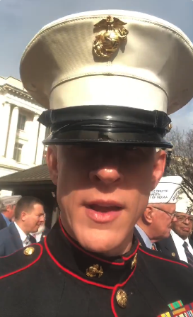 "Disgraceful. Real Marines fight for America, not Palestine. Stolen valor + leftist activism = total fraud.