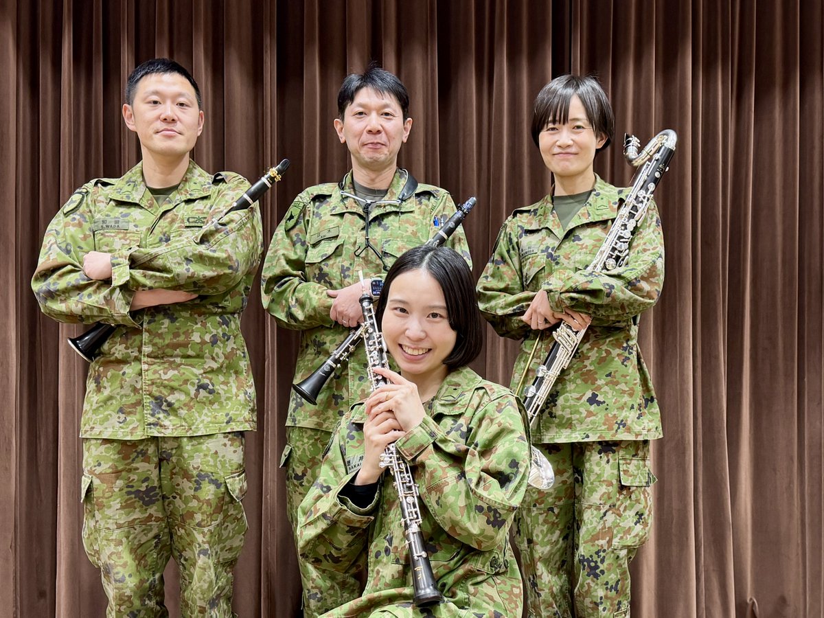 【第２８回室内楽演奏会　団体紹介①】

クラリネット・コントラバス二重奏
Duetto for Clarinet &amp; Double Bass / G.ボッテジーニ

トロンボーン三重奏
Ba-Dee-Doo-Dup / E.リン

木管四重奏
オーボエ四重奏曲 / W.A.モーツァルト

本番まであと３日！どうぞお楽しみに♪

#北部方面音楽隊 #室内楽