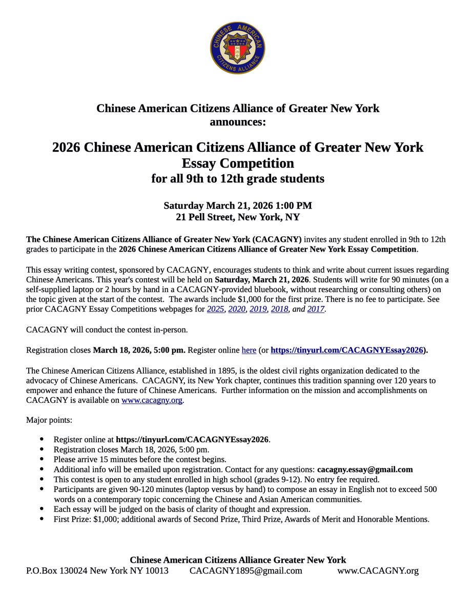 Chinese American Citizens Alliance of Greater NY tweet media