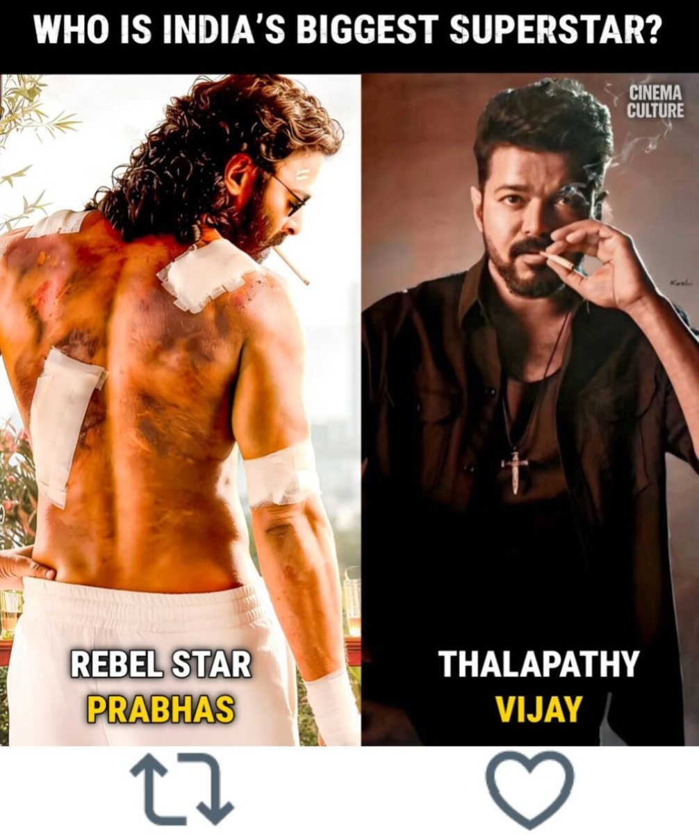 Who Is INDIA'S BIGGEST SUPERSTAR?

#RebelStarPrabhas #Prabhas #ThalapathyVijay <a href="/actorvijay/">Vijay</a>